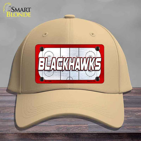 BLACKHAWKS Graphic Novelty License Plate Hat HAT-MLP-14662 Cotton Khaki