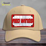 RED WINGS Graphic Novelty License Plate Hat HAT-MLP-14666 Cotton Khaki