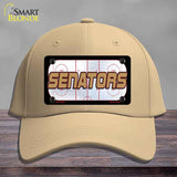 SENATORS Graphic Novelty License Plate Hat HAT-MLP-14676 Cotton Khaki