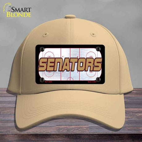 SENATORS Graphic Novelty License Plate Hat HAT-MLP-14676 Cotton Khaki