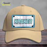 KRAKEN Graphic Novelty License Plate Hat HAT-MLP-14680 Cotton Khaki