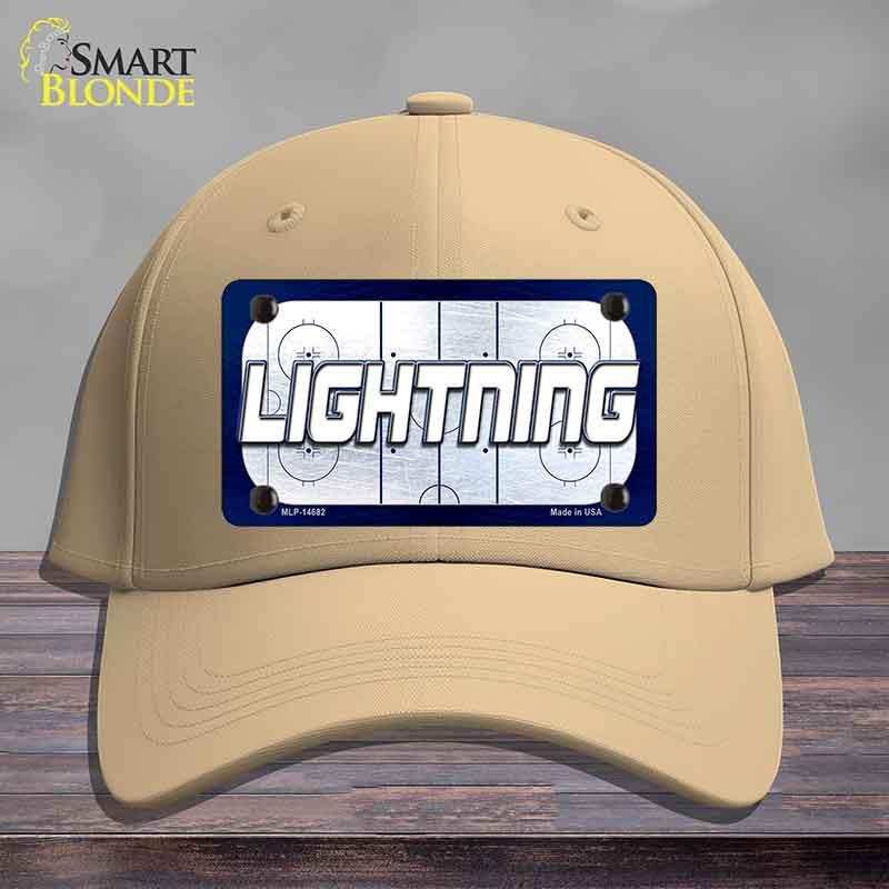 LIGHTNING Graphic Novelty License Plate Hat HAT-MLP-14682 Cotton Khaki