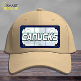 CANUCKS Graphic Novelty License Plate Hat HAT-MLP-14685 Cotton Khaki