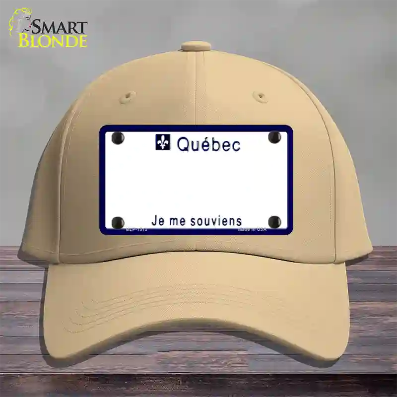 Quebec Novelty License Plate Hat Cotton / Khaki