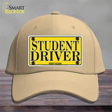 Student Driver Novelty License Plate Hat Cotton / Khaki