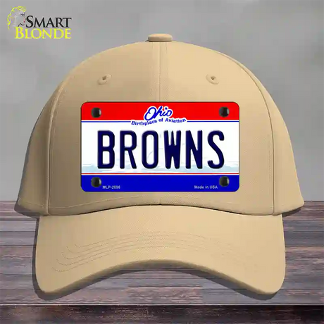 Browns Ohio State Novelty License Plate Hat Cotton / Khaki