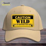 Caution Wild Novelty License Plate Hat Cotton / Khaki