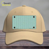 Mint White Chevron Novelty License Plate Hat Cotton / Khaki