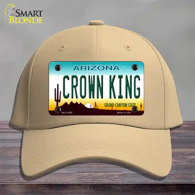 Crown King Novelty License Plate Hat Cotton / Khaki