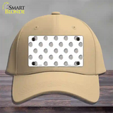 Grey White Polka Dot Novelty License Plate Hat Cotton / Khaki