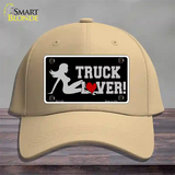 Truck Lover Girl Novelty License Plate Hat Cotton / Khaki
