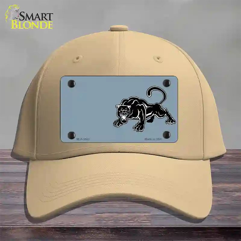 Black Panther Offset Novelty License Plate Hat Cotton / Khaki