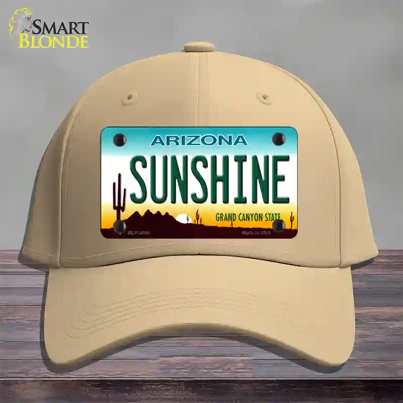 Sunshine Arizona Novelty License Plate Hat Cotton / Khaki