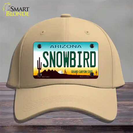 Snowbird Arizona Novelty License Plate Hat Cotton / Khaki