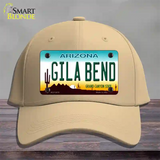 Gila Bend Arizona Novelty License Plate Hat Cotton / Khaki