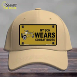 Son Wears Combat Boots Novelty License Plate Hat Cotton / Khaki