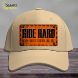 Ride Hard Novelty License Plate Hat Cotton / Khaki