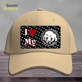 I Love My Bichon Frise Novelty License Plate Hat Cotton / Khaki