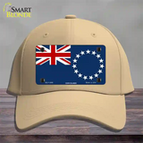 Cook Island Flag Novelty License Plate Hat Cotton / Khaki