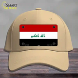 Iraq Flag Novelty License Plate Hat Cotton / Khaki