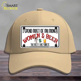 Money On Women And Beer Novelty License Plate Hat Cotton / Khaki