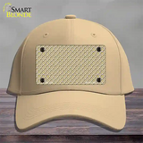 Gold White Quatrefoil Novelty License Plate Hat Cotton / Khaki