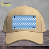 Light Blue Polka Dot Novelty License Plate Hat Cotton / Khaki