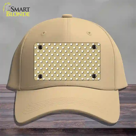 Gold Polka Dot Novelty License Plate Hat Cotton / Khaki