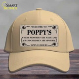 Welcome To Poppys Novelty License Plate Hat Cotton / Khaki