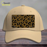Brown Black Cheetah Novelty License Plate Hat Cotton / Khaki