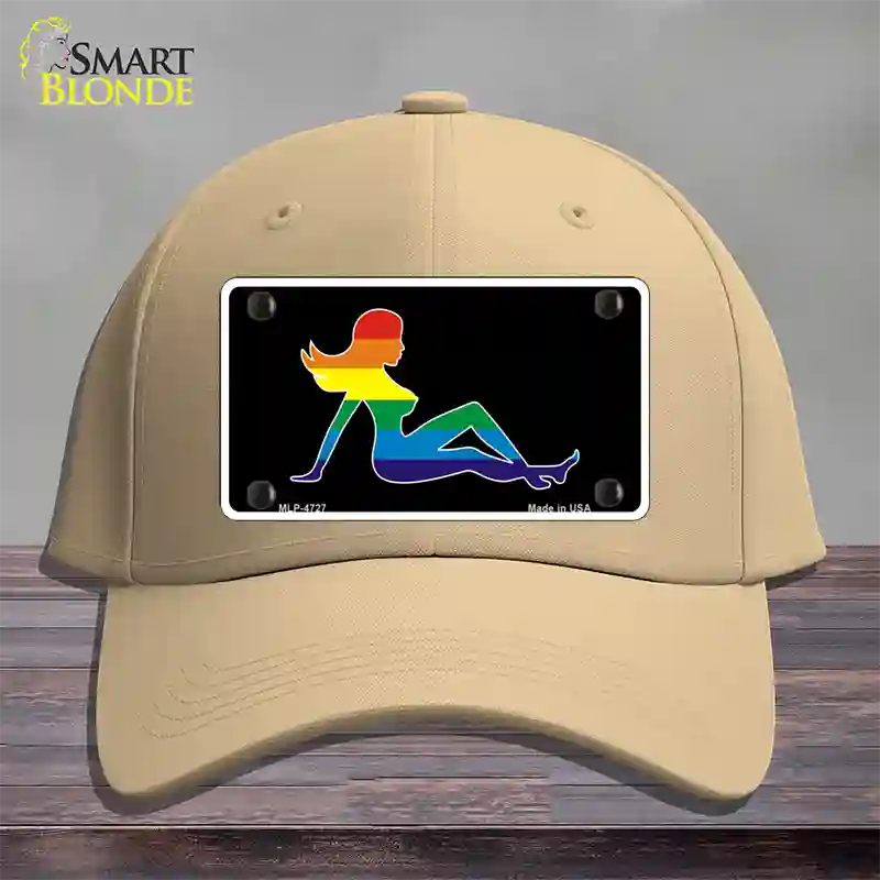 Mud Flap Girl Novelty License Plate Hat Cotton Khaki