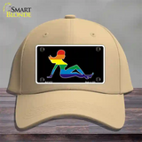 Mud Flap Girl Novelty License Plate Hat Cotton Khaki