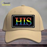 His Rainbow Novelty License Plate Hat Cotton Khaki