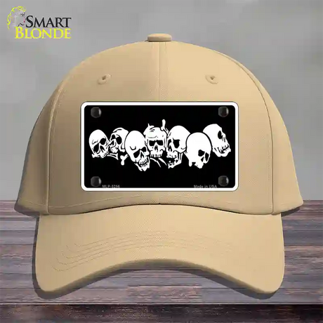 Skulls Novelty License Plate Hat Cotton / Khaki