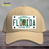 Florida Sunshine State Novelty License Plate Hat Cotton / Khaki