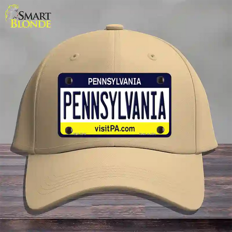 Pennsylvania State Novelty License Plate Hat Cotton / Khaki