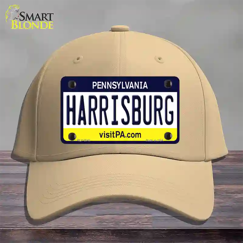 Harrisburg Pennsylvania State Novelty License Plate Hat Cotton / Khaki