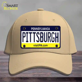 Pittsburgh Pennsylvania State Novelty License Plate Hat Cotton / Khaki