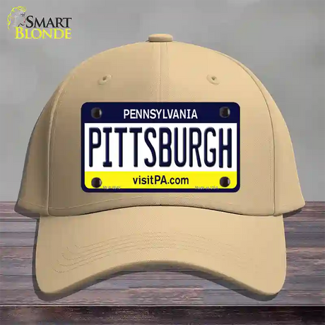Pittsburgh Pennsylvania State Novelty License Plate Hat Cotton / Khaki