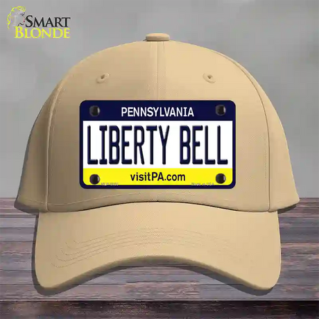 Liberty Bell Pennsylvania State Novelty License Plate Hat Cotton / Khaki