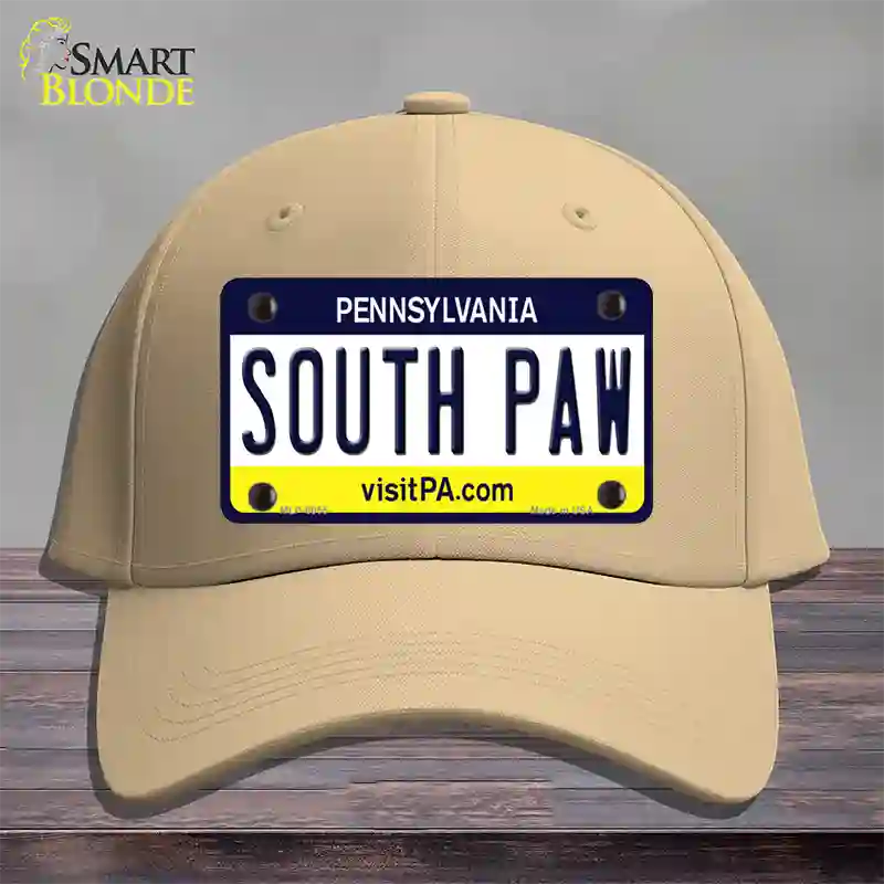 South Paw Pennsylvania State Novelty License Plate Hat Cotton / Khaki