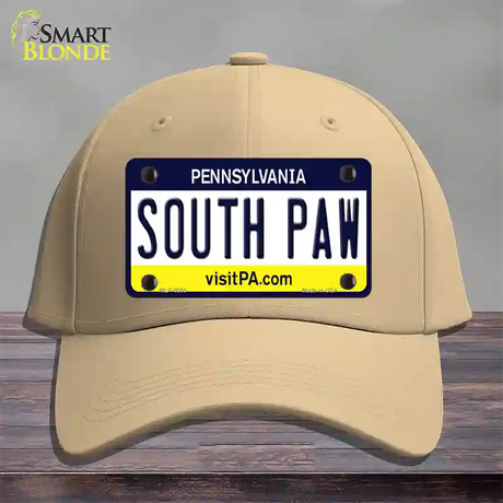 South Paw Pennsylvania State Novelty License Plate Hat Cotton / Khaki