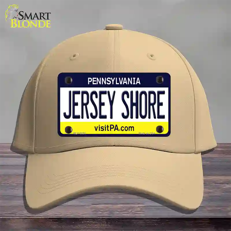 Jersey Shore Pennsylvania State Novelty License Plate Hat Cotton / Khaki