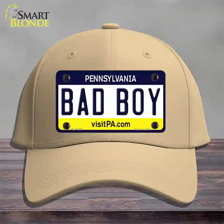 Bad Boy Pennsylvania State Novelty License Plate Hat Cotton / Khaki