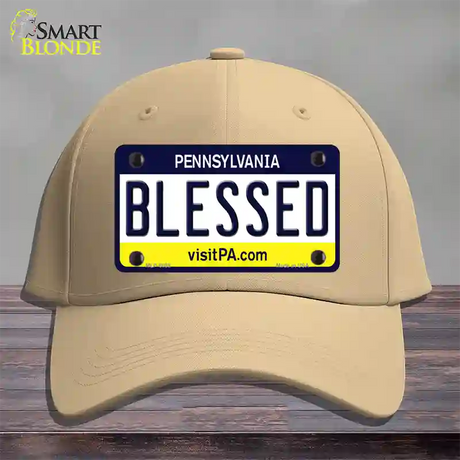 Blessed Pennsylvania State Novelty License Plate Hat Cotton / Khaki