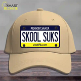 Skool Suks Pennsylvania State Novelty License Plate Hat Cotton / Khaki