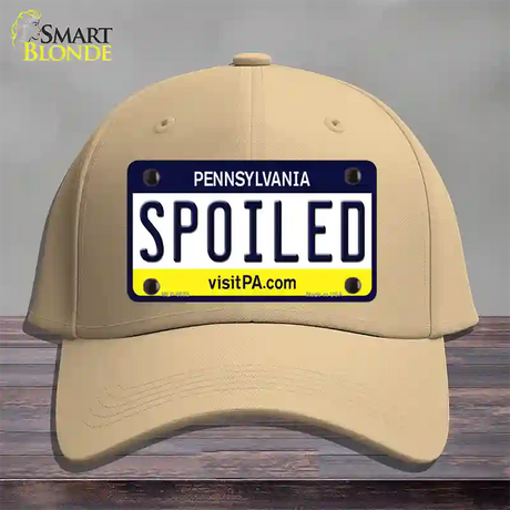Spoiled Pennsylvania State Novelty License Plate Hat Cotton / Khaki