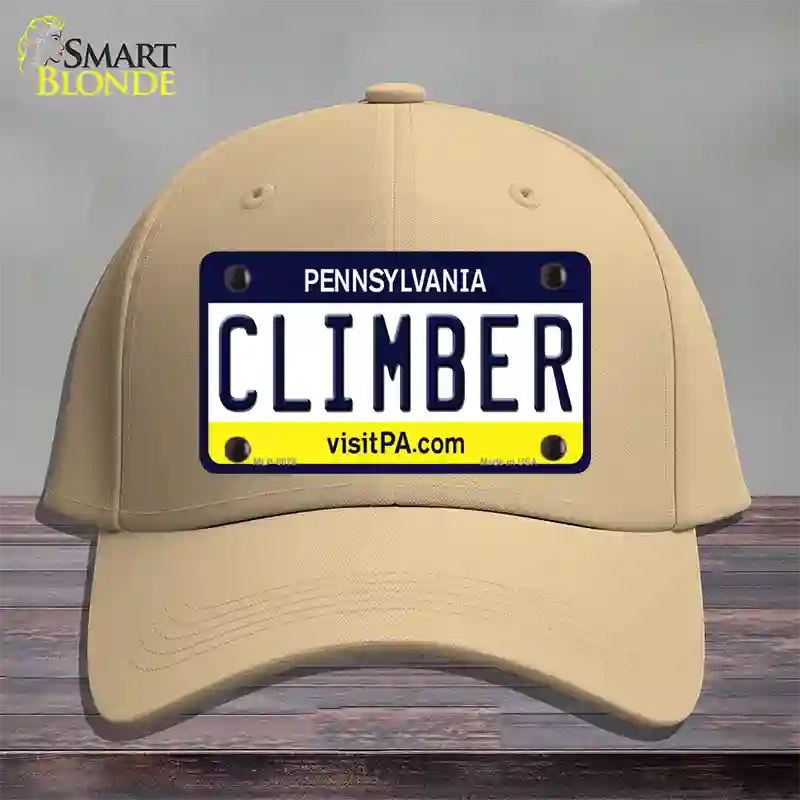Climber Pennsylvania State Novelty License Plate Hat Cotton / Khaki