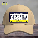 Cheese Steak Pennsylvania State Novelty License Plate Hat Cotton / Khaki