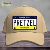 Pretzel Pennsylvania State Novelty License Plate Hat Cotton / Khaki